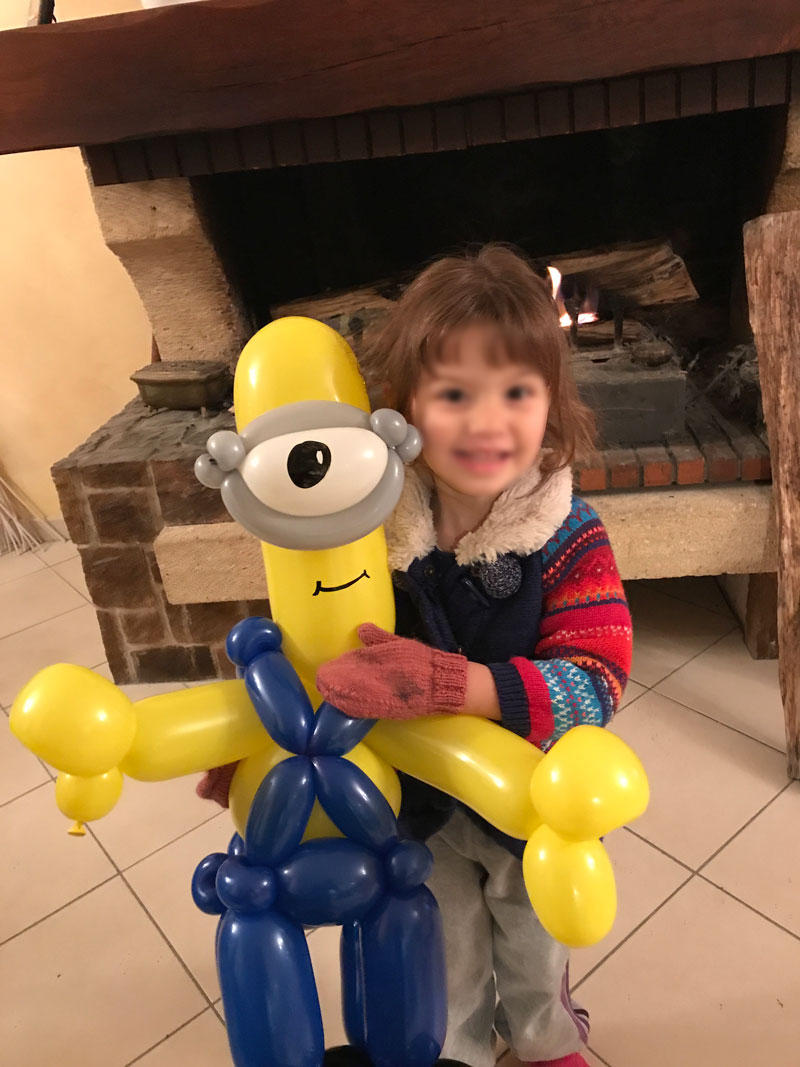 Minion en ballons sculptés